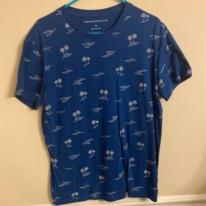 Aeropostale Blue Summer Medium T-Shirt